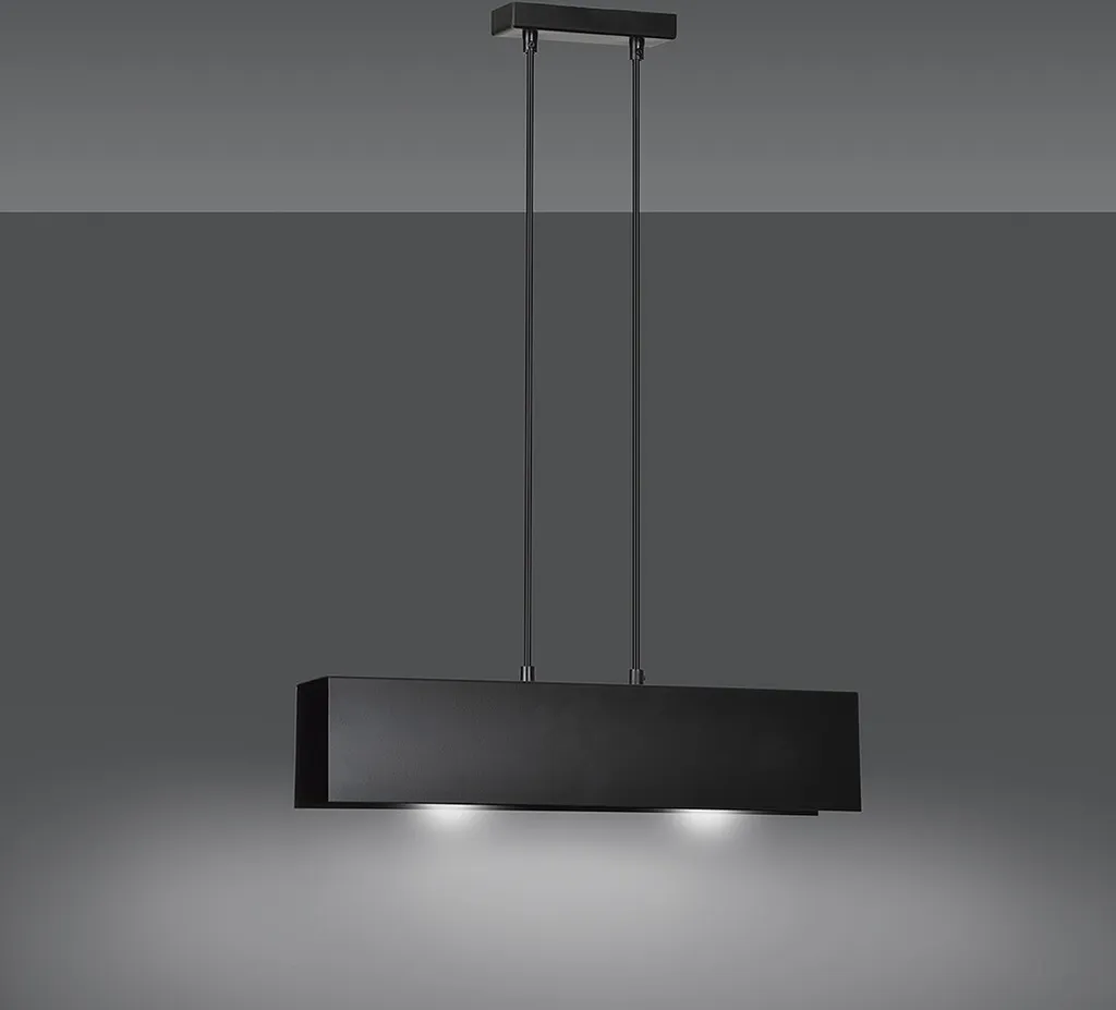 Suspension pour Table à Manger GENTOR 2 - Éclairage Noir Double 2xE27 - 2