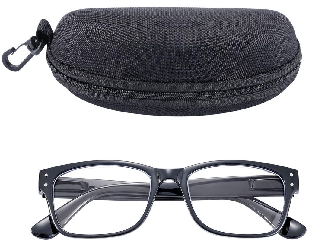 Modische Lesebrille mit Brillenetui, +3,5 dpt, schwarz: Produktbild 