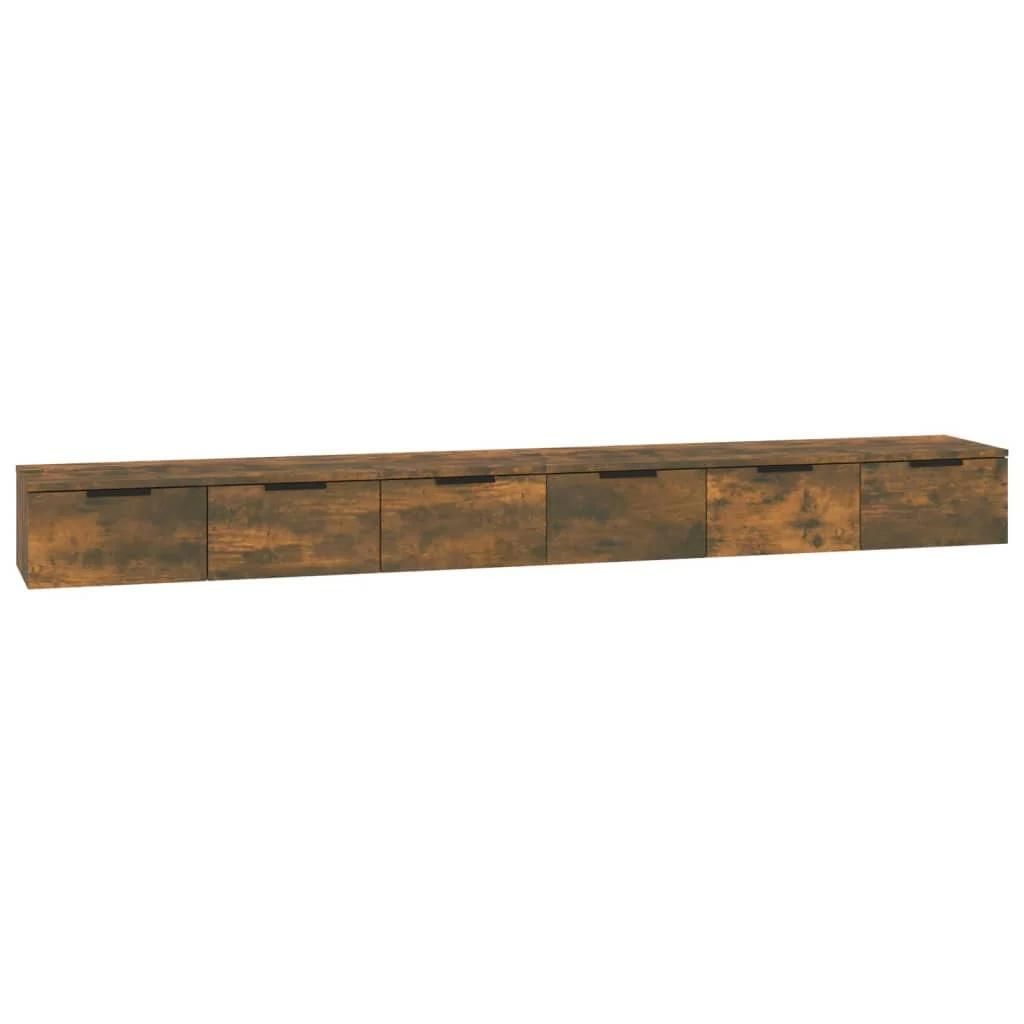 vidaXL Armadi a muro 2 pz. Rovere fumé 102x30x20 cm Immagine del prodotto 