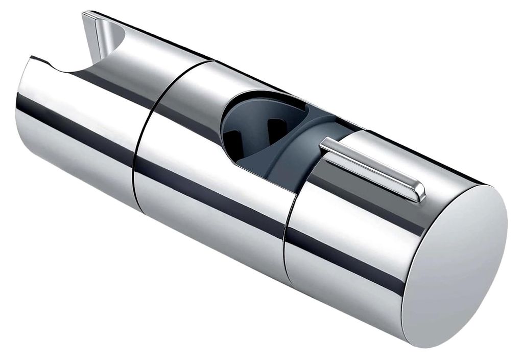 Duschkopfhalterung, 19-25 mm Verstellbar, Universelle Halterung für Handbrausen, Drehbar für Duschstange, Ohne Bohren (Silber)