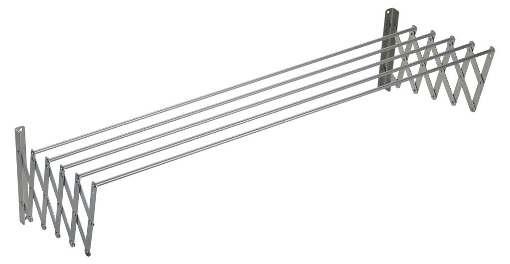 Sauvic 110 Cm Ausziehbare Wäscheleine Aus Aluminium Silber  Produktbild 