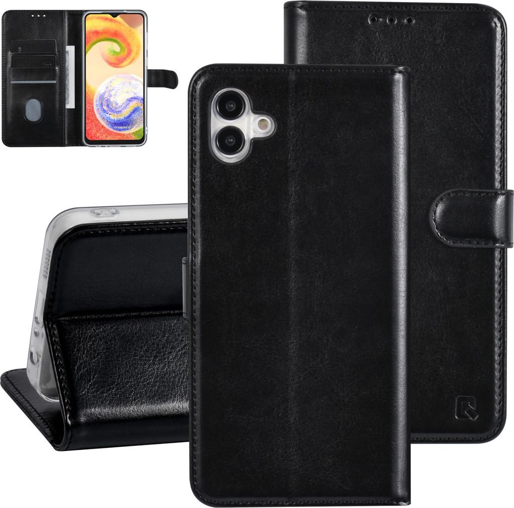 UNIQ Accessory Galaxy A04 Book type case - Card holder for 3 cards - Magnetic closure - Black