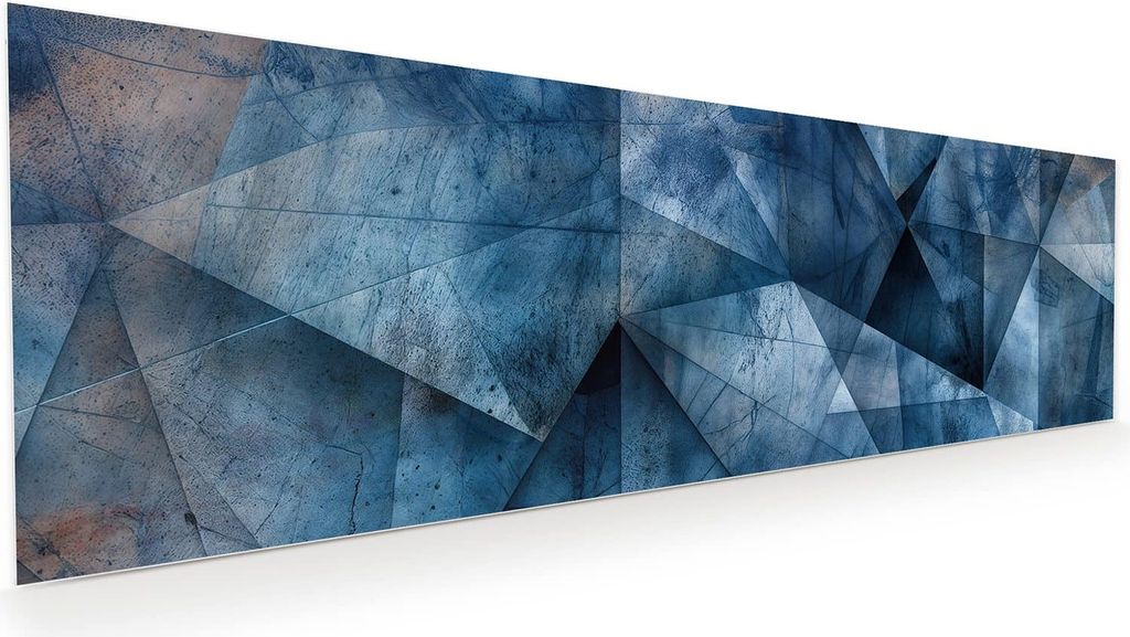 Glasbild 120x40cm in XXL für Wohnzimmer, Schlafzimmer Motiv Geometric Pattern