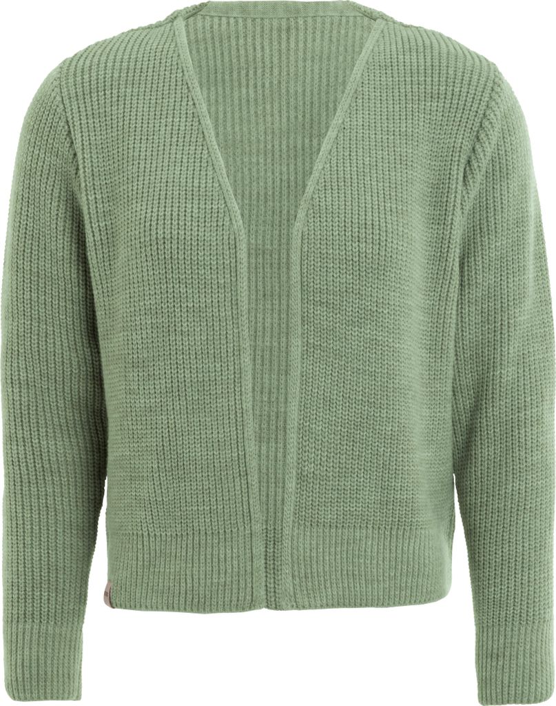 Knit Factory Lenny Kurze Strickjacke - Sage Green - 36/38