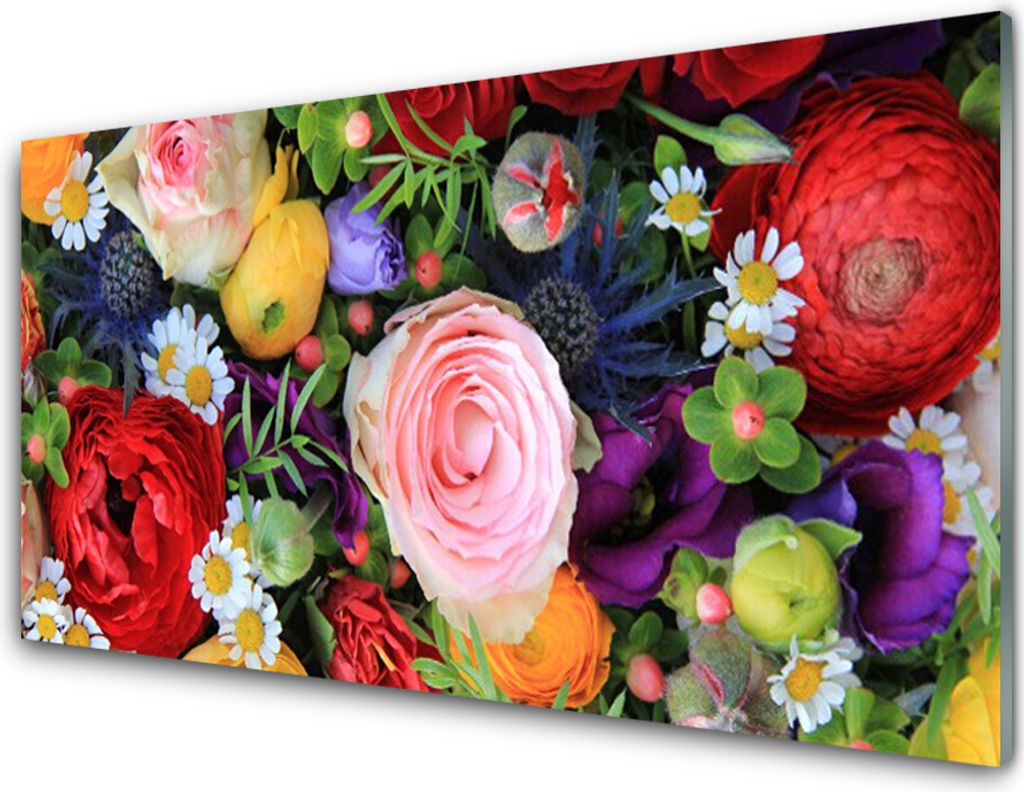 Acrylglasbilder 100x50 Wandbild Druck Blumen Pflanzen