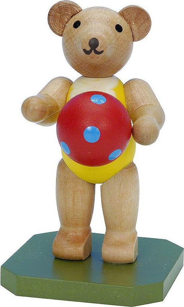 Spielzeugbär mit Ball (6,5cm) von Christian Ulbricht
