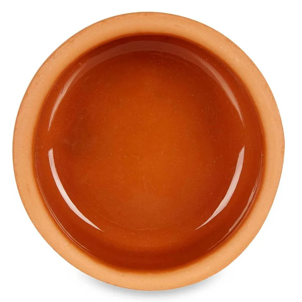 Vaso in alluminio, ciotola con interno smaltato, marrone - 2