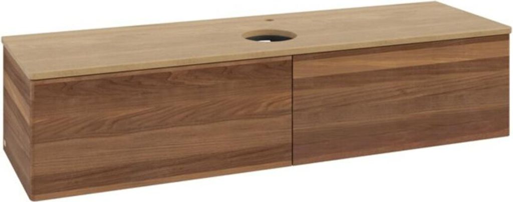 V&B Waschtischunterschrank ohne Frontstruktur -Beleuchtung Antao 160x50cm, HL, WBP-farbe hon. Oa, w. wal