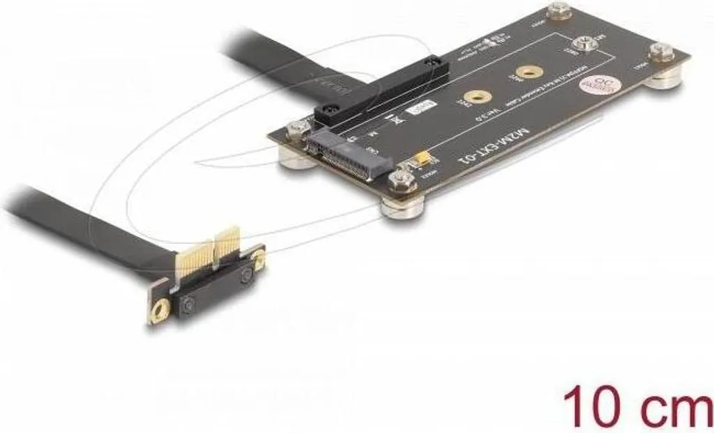 Installer un SSD M.2 sur port PCIe x1 - Adaptateur Delock 10cm Coudé