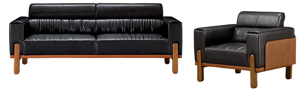 Sofa Wohnzimmer Set Design Sessel Polster Leder Relax 2tlg Sofagarnitur