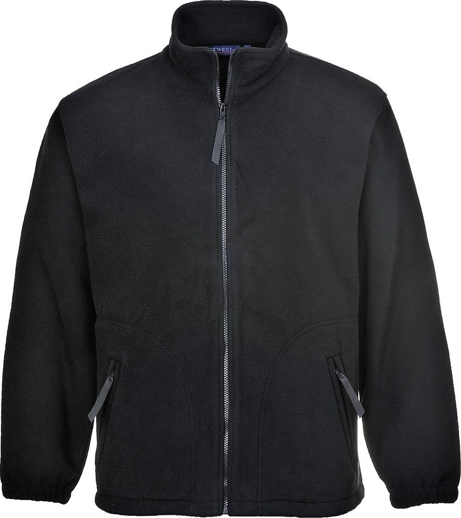 Portwest Argyll Herren Fleece-Jacke, Anti-Pilling RW1026 (Xlarge) (Schwarz)