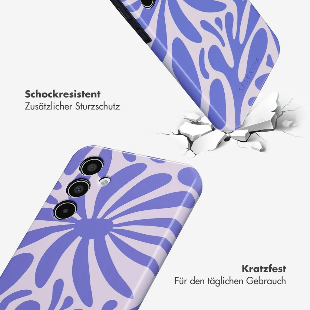 Custodia Samsung Galaxy A35 Selencia Sapphire Blue Bloom - Resistente - 5