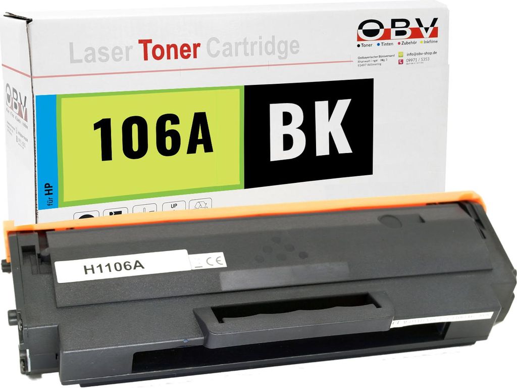 Kompatibler Toner für HP Laser 107a ersetzt W1106A Schwarz - ca. 1000 Seiten