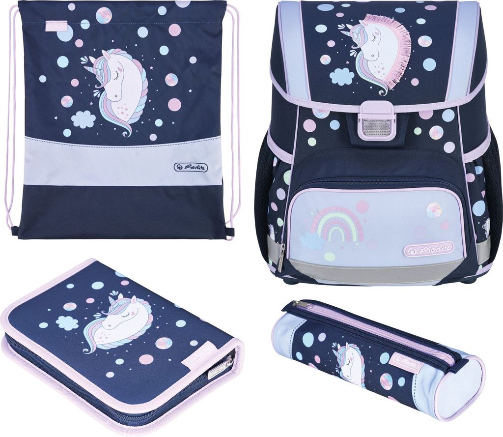 Schulranzen Loop Plus Polyesther 310x390x220mm Unicorn Dreams
