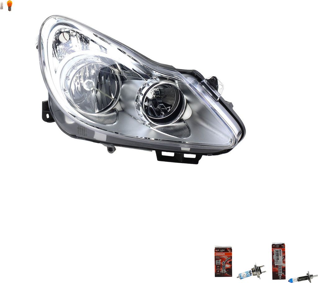 Johns, Scheinwerfer + Osram Night Breaker Laser passend für Opel Corsa D Rechts 1216188 93189358
