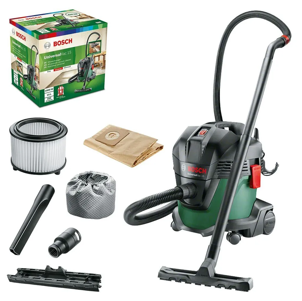 Aspirateur de chantier Bosch UniversalVac 15 cuve inox 15L 1000 W