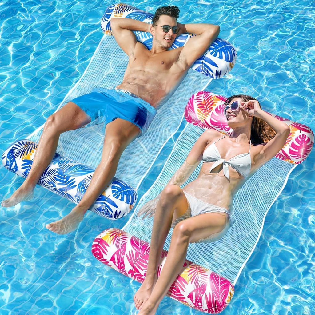 WEARXI Luftmatratze Pool XL 2er Set Blau | 4-in-1 Produktbild 