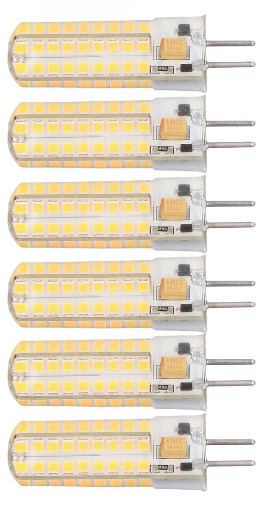 6 ks GY6.35 LED žárovka 7W AC DC12V 700lm 72 LED diod 360 Obrázek produktu 