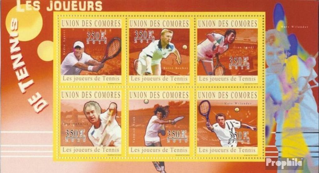 Briefmarken Komoren 2010 Mi 2817-2822 Kleinbogen (kompl. Produktbild 