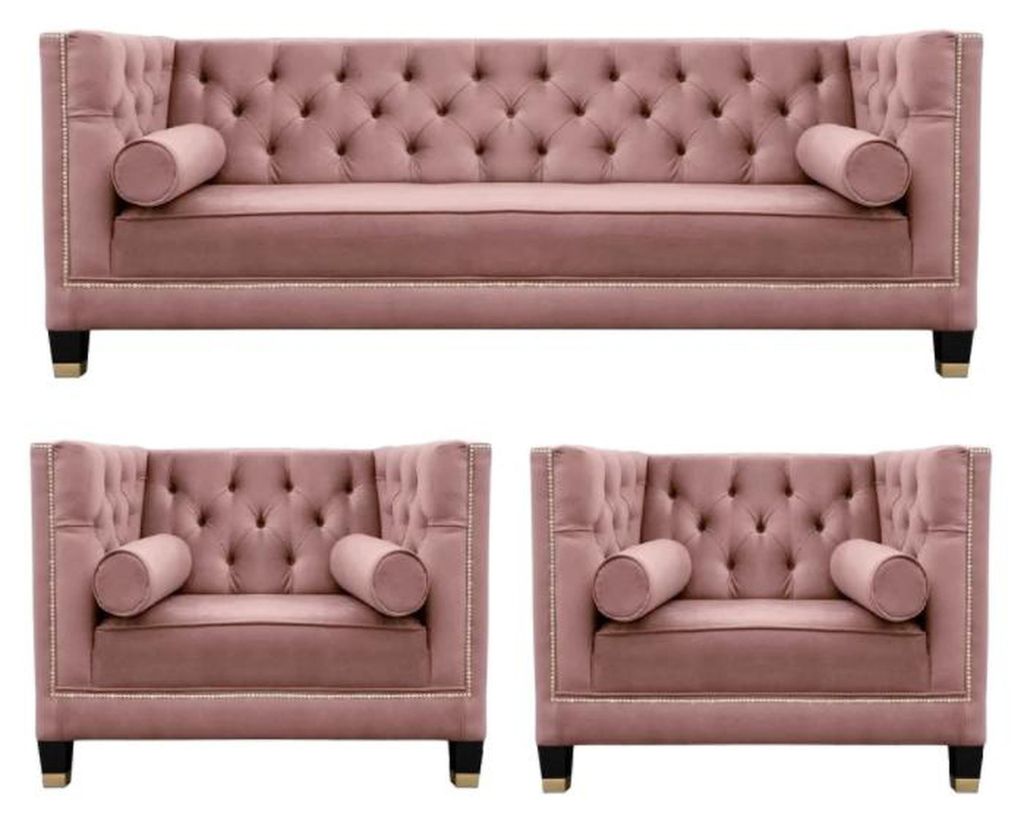 Sofagarnitur Luxus Set 311 Sessel Italienische Möbel Sitzer Couch Garnitur Neu