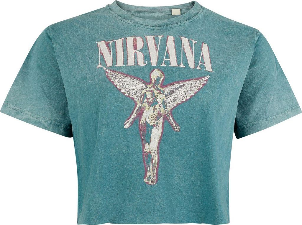 Nirvana T-Shirt Damen Angel blue Band-Merch, Bands 100% Baumwolle XXL