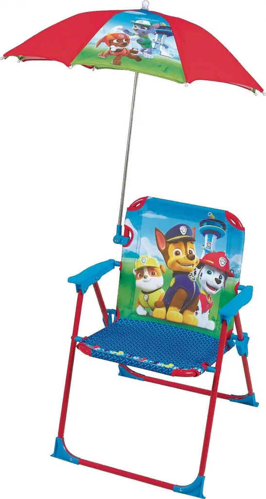 Chaise de plage Paw Patrol enfant avec parasol - Idéal vacances et camping