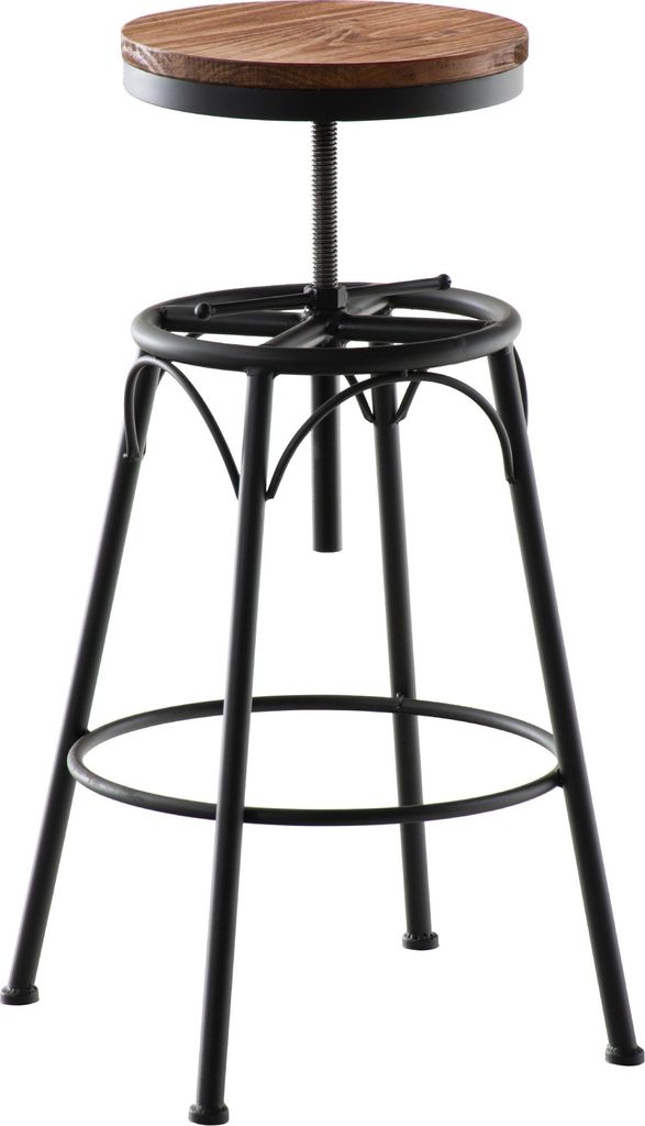 Barhocker KOZON - Metall Schwarz 42x42x70 cm | Barstuhl Drehbar Tresenhocker Tresenstuhl Kneipenhocker Kneipenstuhl