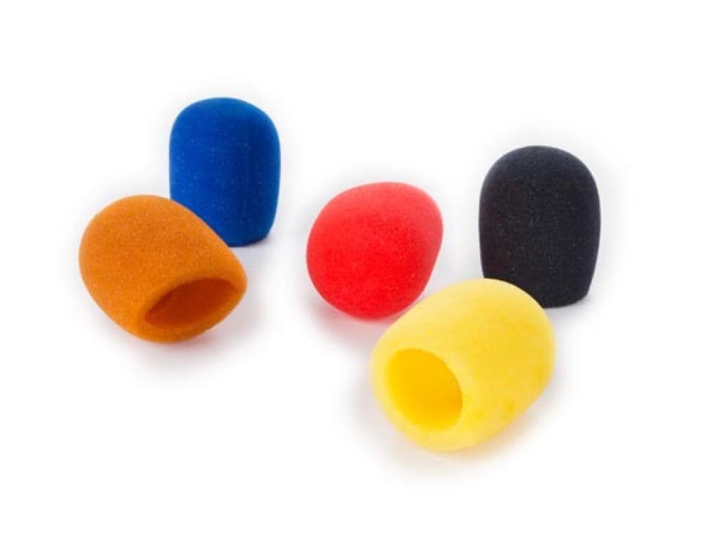 HQ-Power Mikrofon-Windschutz, Set de 5, Moosgummi de, 5 Farben