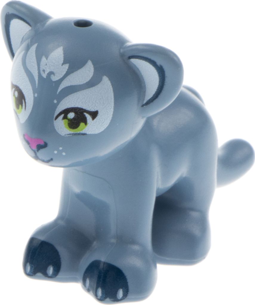 1x Lego Tier Löwe Tiger Baby sand blau Augen grün Muster Produktbild 