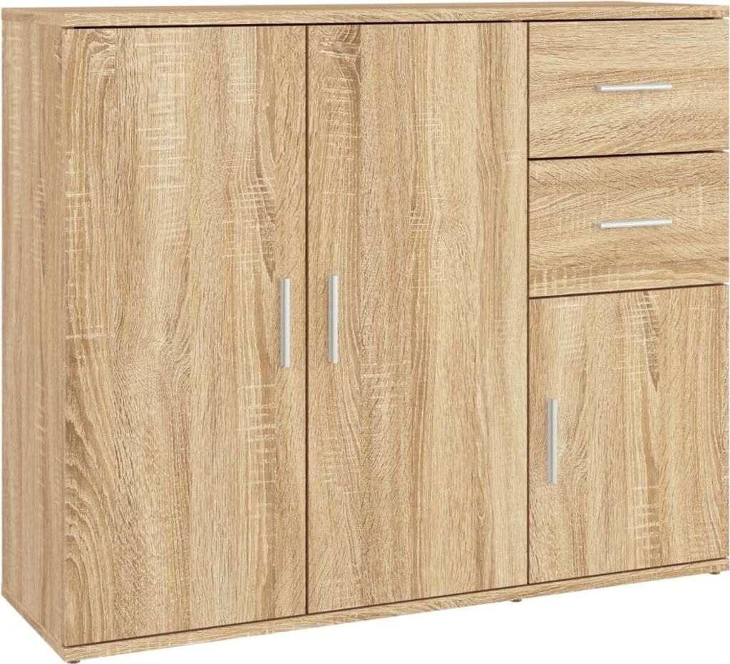 vidaXL Kredens dąb sonoma 91x29,5x75 cm Materiał Zdjęcie produktu 