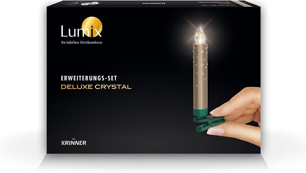 Krinner Deluxe Crystal, Lichterketten, Champagner, IP44, 5 Glühbirne(n), LED, Akku
