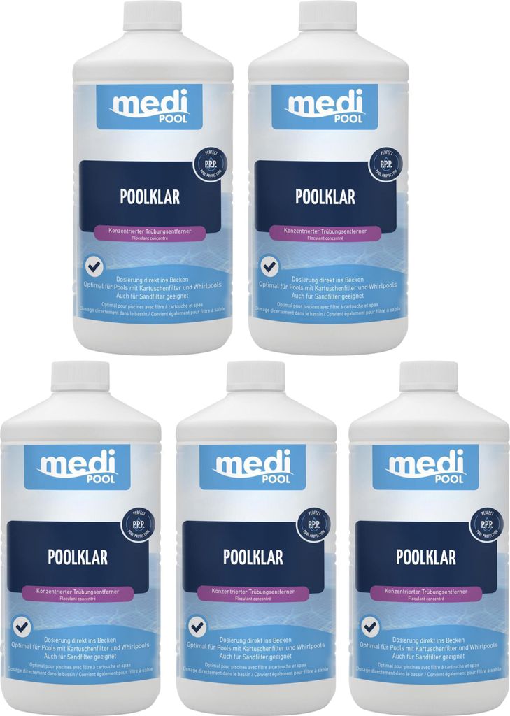 PoolKlar Poolpflegemittel hochkonzentriert 1 L beseitigt Produktbild 