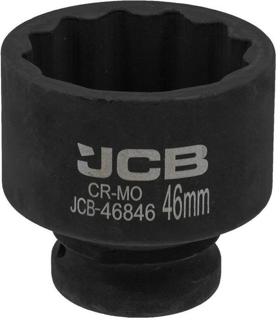JCB | Schlagschraubereinsatz, 3/4", 46mm, (12-schneidig), Schlagschrauber Nuss, Kraftnuss, Steckschlüssel Einsatz