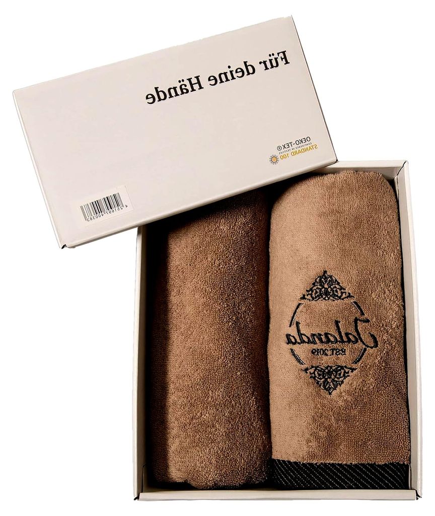 Handtücher | 2er-Set | 550 g/m² | 50x100 cm (Cappuccino) | 100