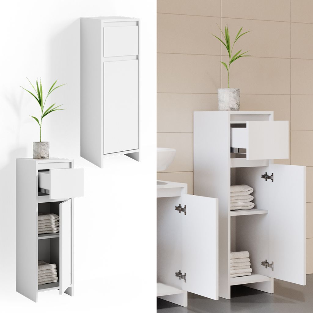 Armoire midi Chiffonnier Meuble de salle de bains Fynn style ancien Vicco