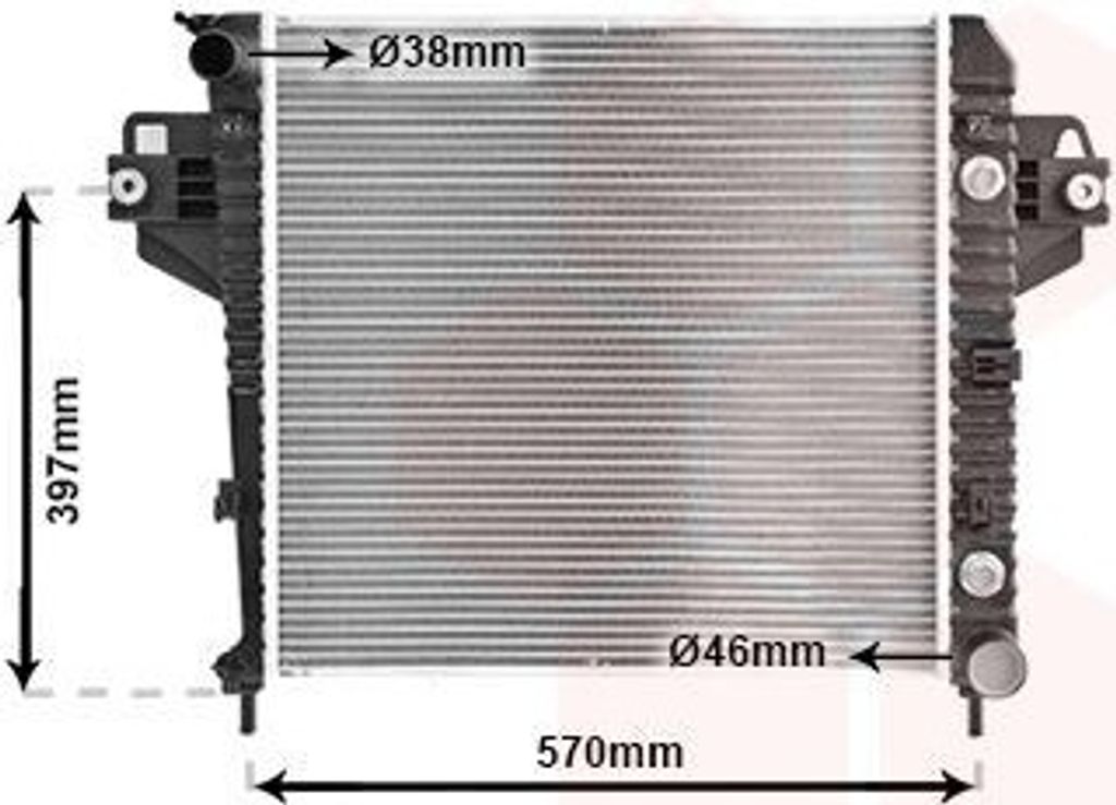 VAN WEZEL 21002043 Kühler Wasserkühler Motorkühler für JEEP CHEROKEE (KJ)