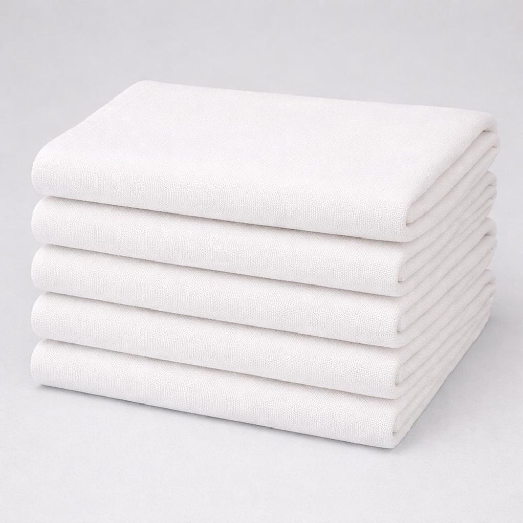 Geschirrtuch, 50 x 100 cm, weiß, 5er Pack : weiß : 100% Produktbild 