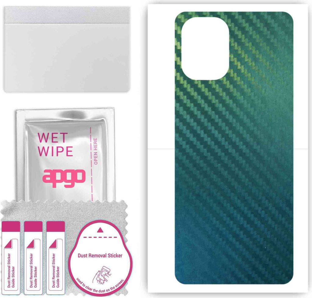 apgo Rückseite Schutzfolie, Skin, kompatibel mit Umidigi A13 Pro, Hinten Displayschutzfolie aus Vinylfolie, kratzfest, einfache Montage - Kohlenst...