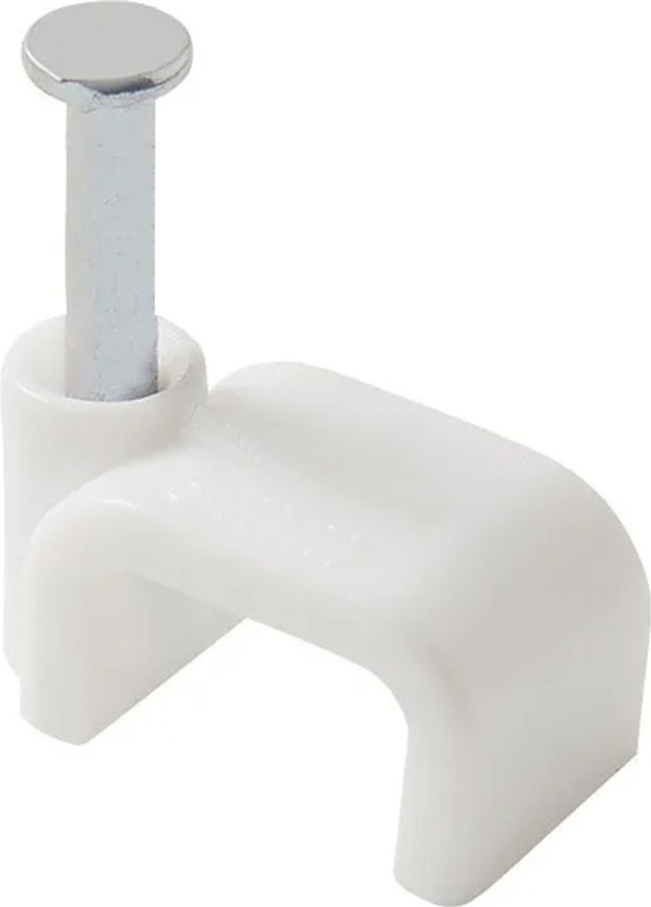 WOLFPACK 6201000 Flachheftklammer Rundkopf 6 mm. Weiß. 11 Stück.