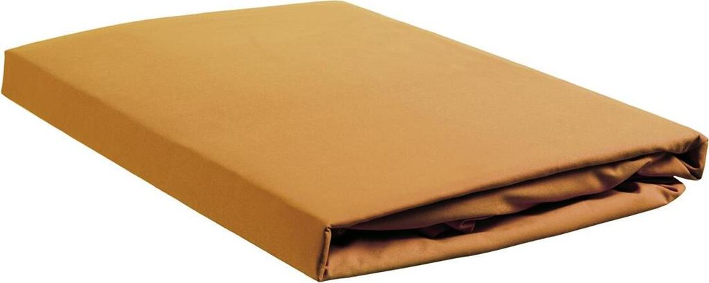 Ambiante Spannbettlaken Baumwoll Uni HL Ochre 200x210/220 gelb