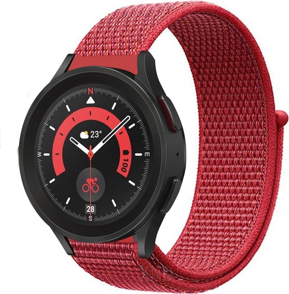 Strap-it Samsung Galaxy Watch 5 Pro Nylonarmband (Rot)