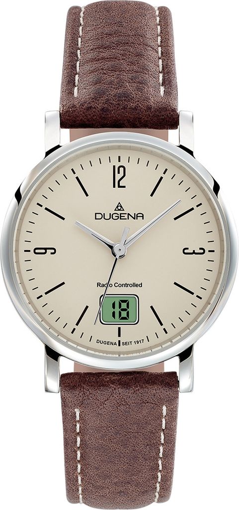 Dugena Damen Uhr 4460849 Mondo Funk mit Leder braun Produktbild 