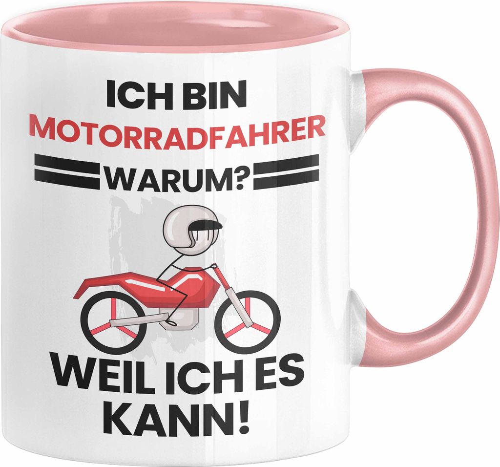 Motorradfahrer Geschenk Tasse Lustiger Spruch Ich Bin Motorradfahrer Warum Weil Ich Es Kann Geschenkidee Bester Motorradfahrer Geburtstag Kaffee-Be...