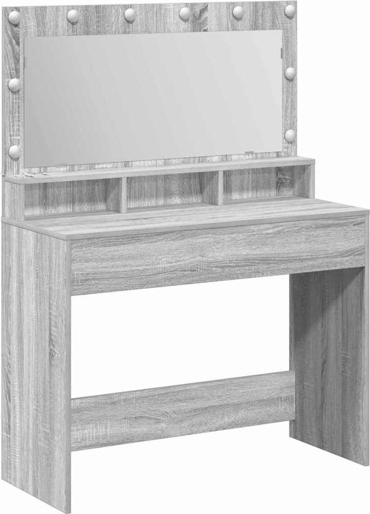 vidaXL Schminktisch Graues Sonoma 100 x 41 x 135 cm Holzwerkstoff