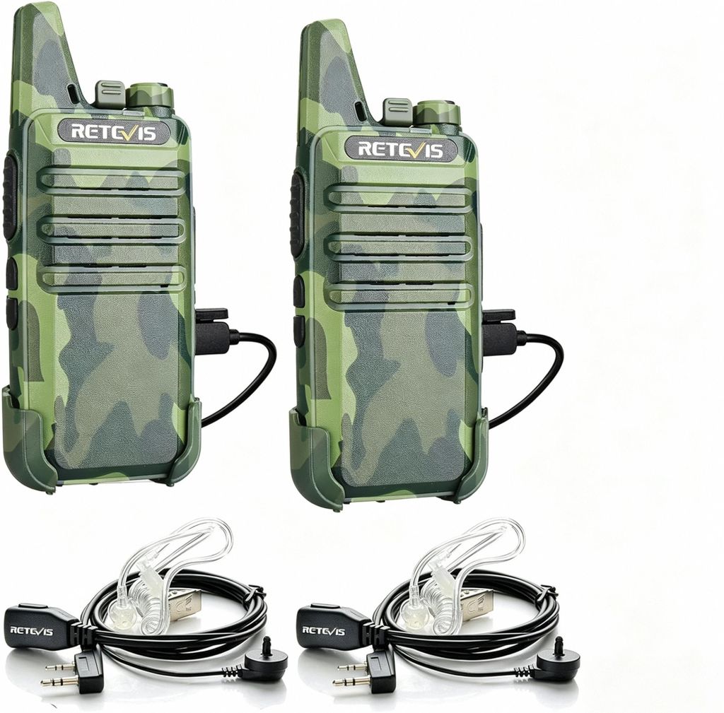 Retevis RT622 Walkie Talkie für Erwachsene Kinder, wiederaufladbar, tragbar, Mini-Format, VOX, Funkgeräte mit großer Reichweite, für Familie, C...