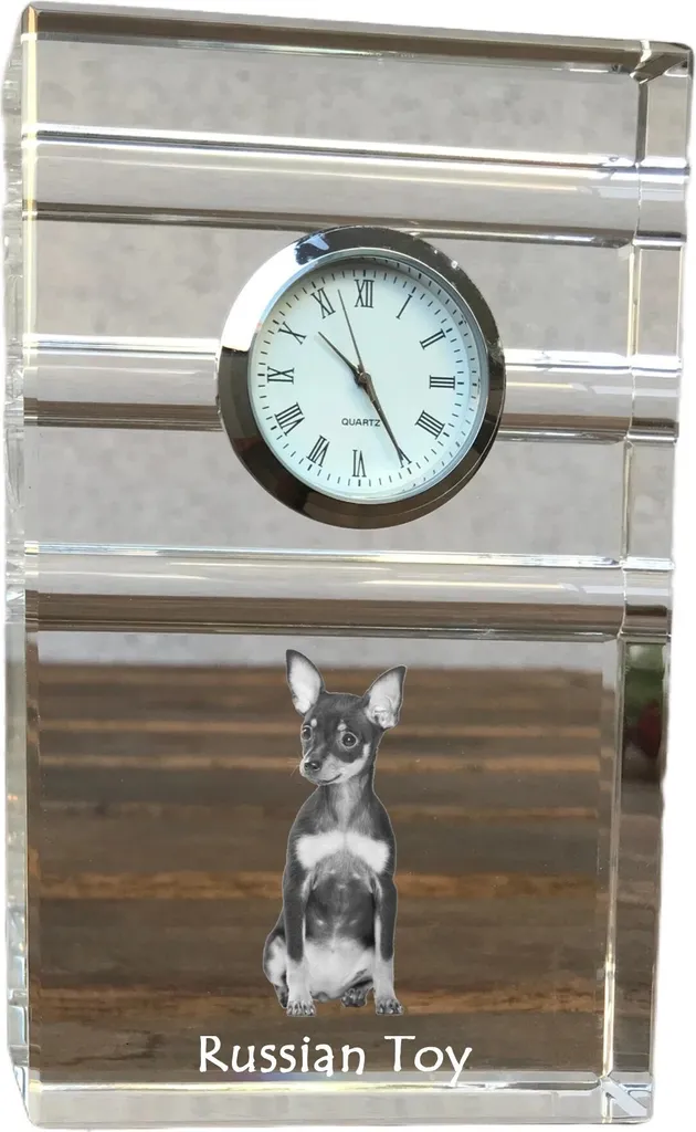 Regalo Personalizzato Toy Russo - Orologio in Vetro Art-Dog Foto