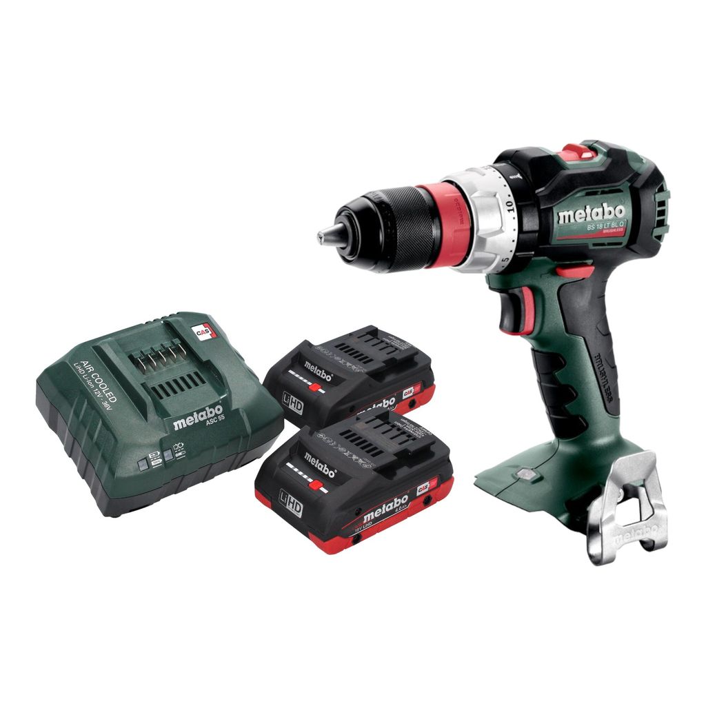 Metabo BS 18 LT BL Q Akku Bohrschrauber 18 V 75 Nm Brushless + 2x LiHD Akku 4,0 Ah + Ladegerät