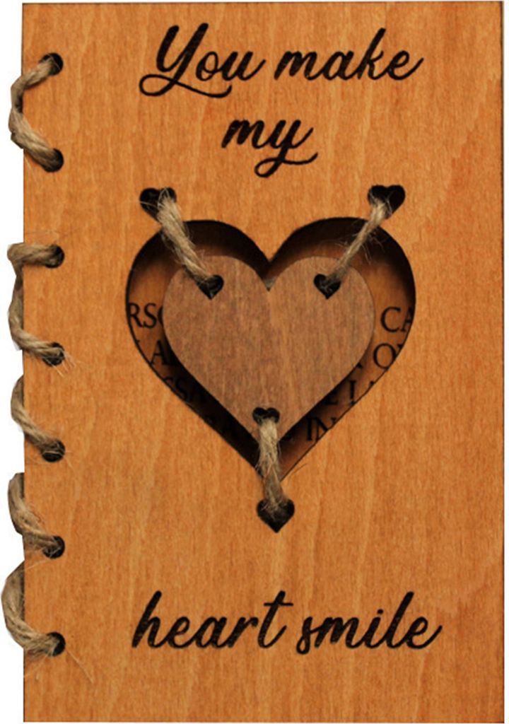 Grußkarte zum Valentinstag, exquisite Handwerkskunst, romantische Liebeskarte aus Holz für Jahrestage, Geburtstage und Hochzeiten