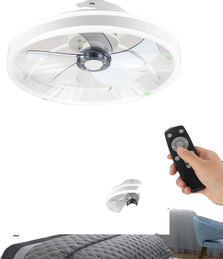 Ventilatore Soffitto 50W LED Dimmerabile 230V - Motore DC Silenzioso