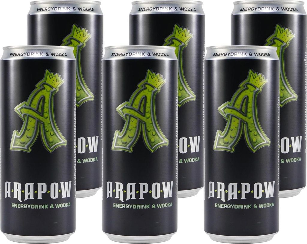Arapow Energydrink & Wodka (12 x 0,33L) Produktbild 